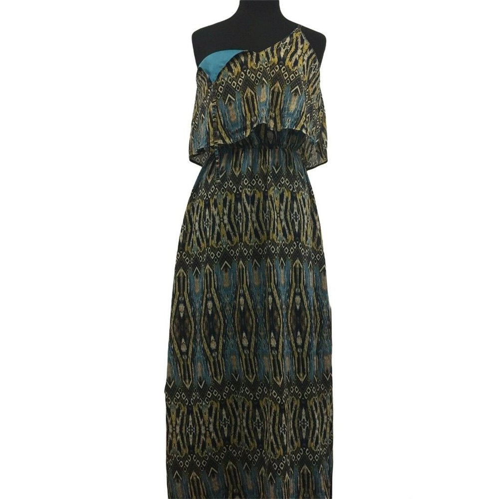 Fun & Flirt Maxi Dress M Boho Sleeveless Spaghetti Strap Womens